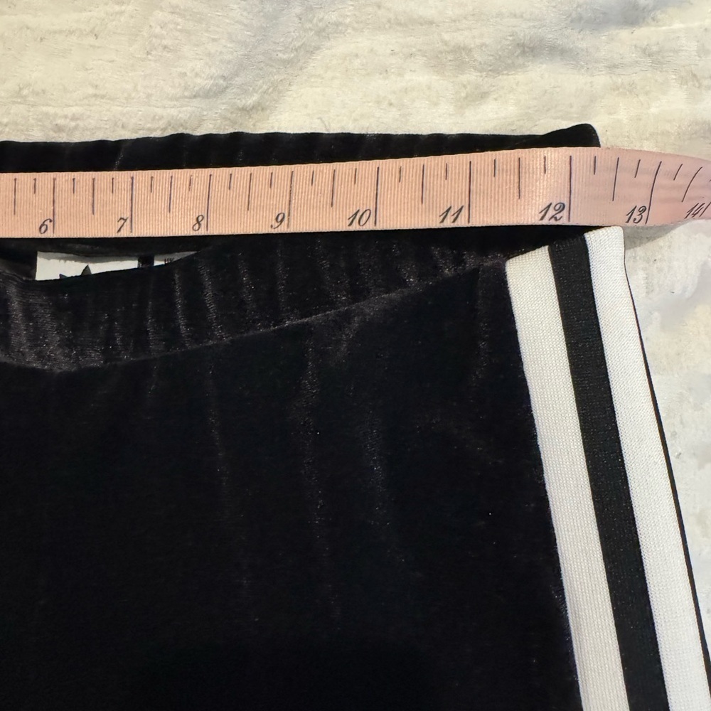 Adidas Originals Velvet Vibes Velour Leggings Black Superstar Firebird Luxe - Picture 7 of 10